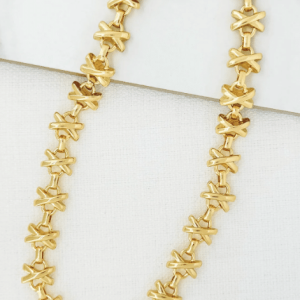 ENVY Short Gold Cross Design Necklace - Gold