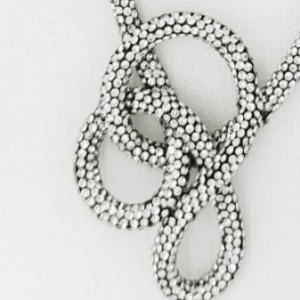 ENVY Crystal Embellishment Necklace- Silver