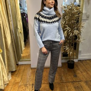 HV Society BLUE PATTERN FABIOLA PANT