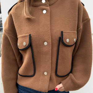 Libby Loves FARRAH JACKET Brown