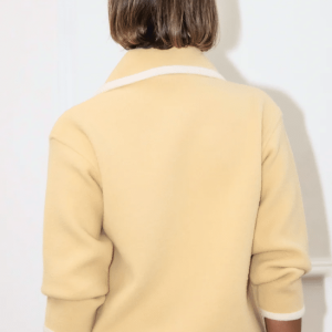Libby Loves FERN TRIM JACKET Vanilla