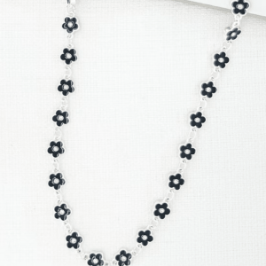 ENVY Little Flower Short Necklace - Silver