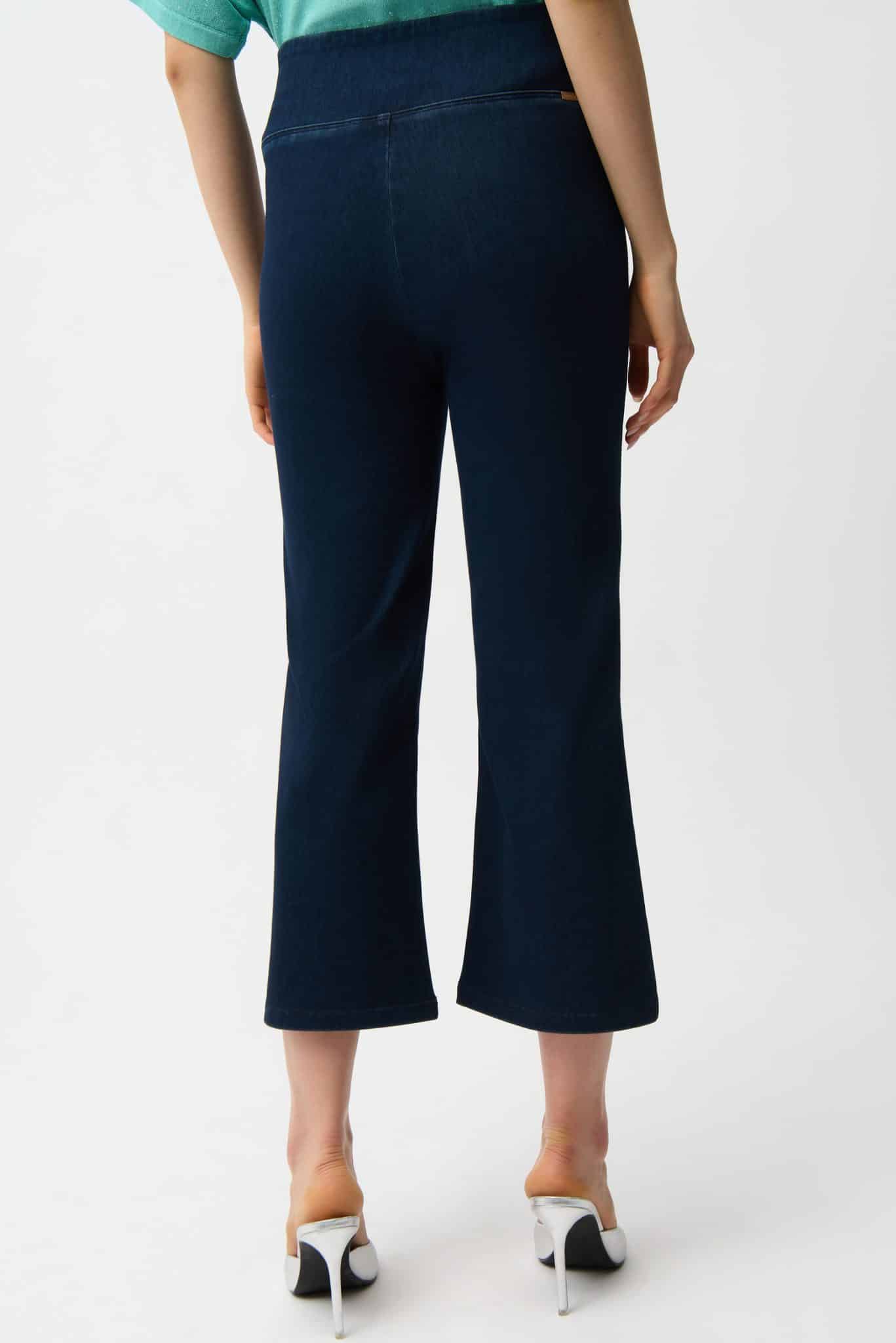 Joseph Ribkoff Knit Denim Cropped Flare Pant