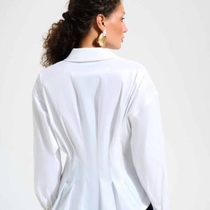 Joseph Ribkoff STRETCH TAFFETA FIT FLARE BLOUSE