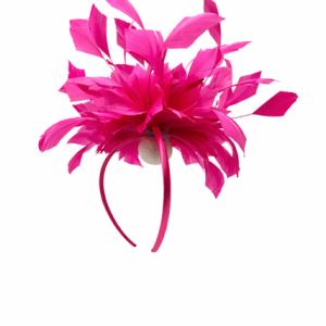 Boardmans “Atalee” Fuchsia Feather Fascinator 