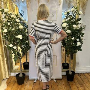 Alison Sheri DRESS WHITE STRIPE