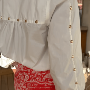Never Fully Dressed WHITE MARLEY SHIRT WITH GOLD STUDS