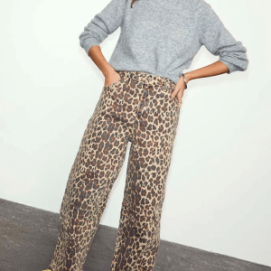 Never Fully Dressed LEOPARD BARREL JEAN