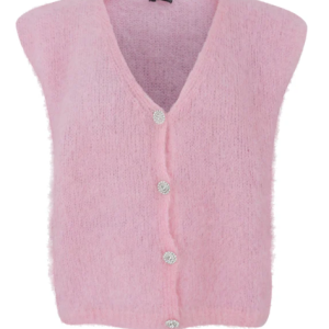 Black Colour BJOERK KNIT VEST ROSE