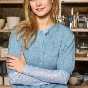 Black Colour DELL CARDIGAN Light Blue