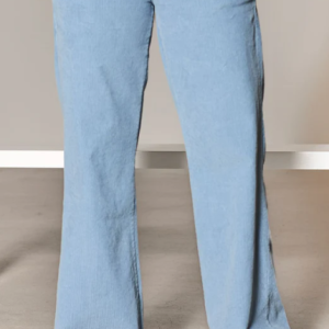 Black Colour CORA CORDUROY BOX PANT Dust Blue