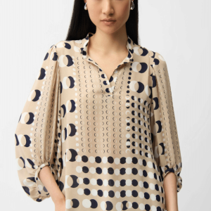 Joseph Ribkoff Recycled Georgette Dot Print Boxy Tunic