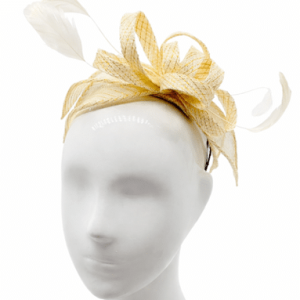 Failsworth Sinamay Headband In White Gold