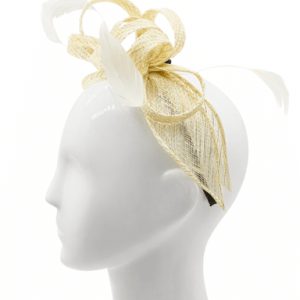 Failsworth Sinamay Headband In White Gold