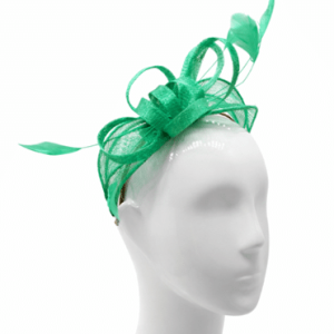 Failsworth Millinery Aliceband Sinamay Fascinator in Clover