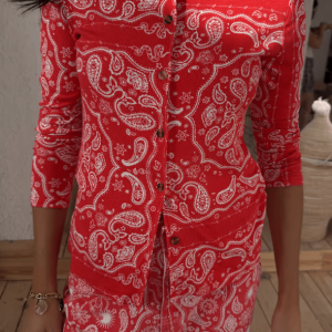 Never Fully Dressed RED BANDANA ALEXA CARDIGAN