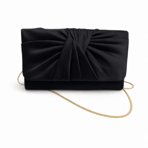 Failsworth Satin Clutch in Black