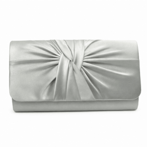 Failsworth Satin Clutch in Steel