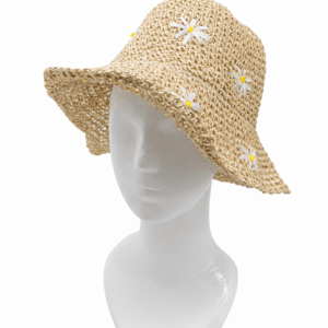 Lettuce  White Daisies Straw Hat