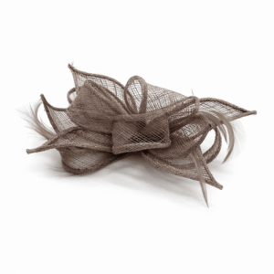 Failsworth Fawn Sinamay Clasp Fascinator