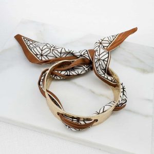 Envy Gold Tone Fabric Tie Bangle Bracelet