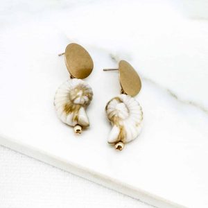 Envy Shell Drop Earrings