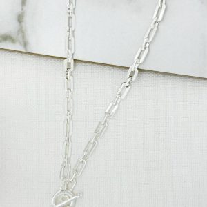 Envy Silver Toggle Link Necklace