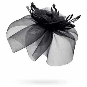 Black Rose with Net Fascinator by Failsworth
