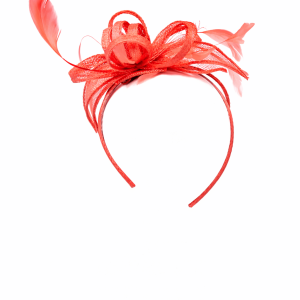 Failsworth Millinery Aliceband Sinamay Fascinator in Papaya