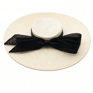 Failsworth Ivory & Black Bow Fascinator