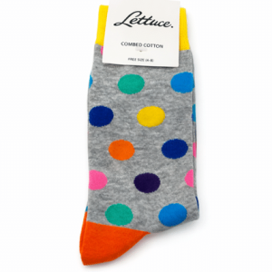 Grey Polka Dot Socks