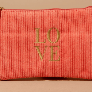 TILLEY AND GRACE LOVE make up bag in CORAL
