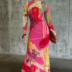 Never Fully Dressed PINK DALLAS MESH DESS