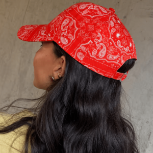 Never Fully Dressed RED BANDANA CAP