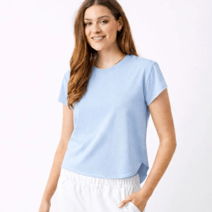 Suzy D Wanda Hi Lo Curved Hem Tee