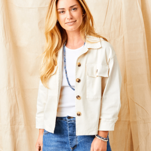 Suzy D Greer Gaberdine Jacket With Front Pocket