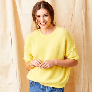 Suzy D Jesse Baby Alpaca ¾ Sleeve Knit Sweater
