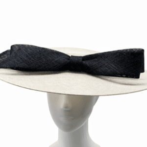 Failsworth Ivory & Black Bow Fascinator