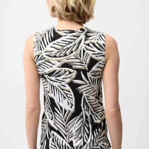 Joseph Ribkoff  Silky Knit Tropical Print Sleeveless Trapeze Top