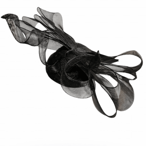 Failsworth Black Crin & Sinamay Pillbox Fascinator