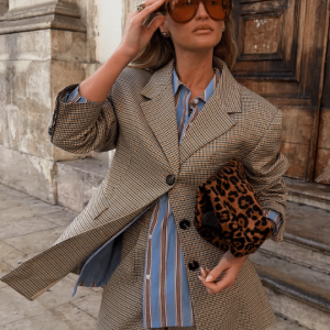 Never Fully Dressed Check Blazer