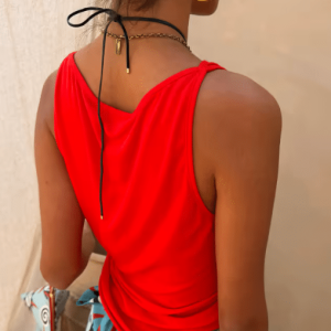Never Fully Dressed Sun Twisted Strap Tank Orange