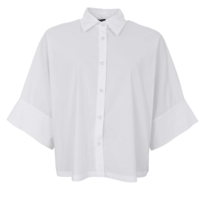 Black Colour Davina loose shirt - White