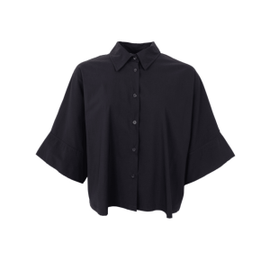 Black Colour Davina loose shirt – Black