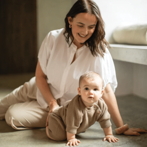Chalk Palmer Stripe Trouser | Beige/Ecru
