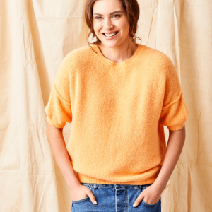 Suzy D Jesse Baby Alpaca ¾ Sleeve Knit Sweater
