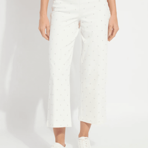 Lysse Audrey Pearled Embellished Crop Denim
