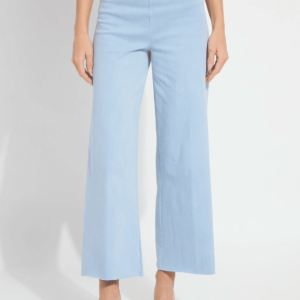 Lysse Erin Wide Leg Denim - Antique Wash Chalk Blue