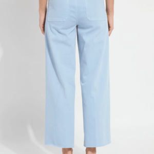 Lysse Erin Wide Leg Denim - Antique Wash Chalk Blue