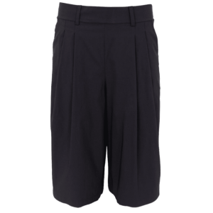 Black Colour pleated shorts - Black